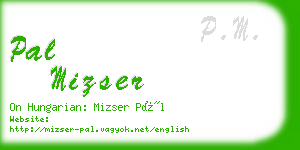 pal mizser business card